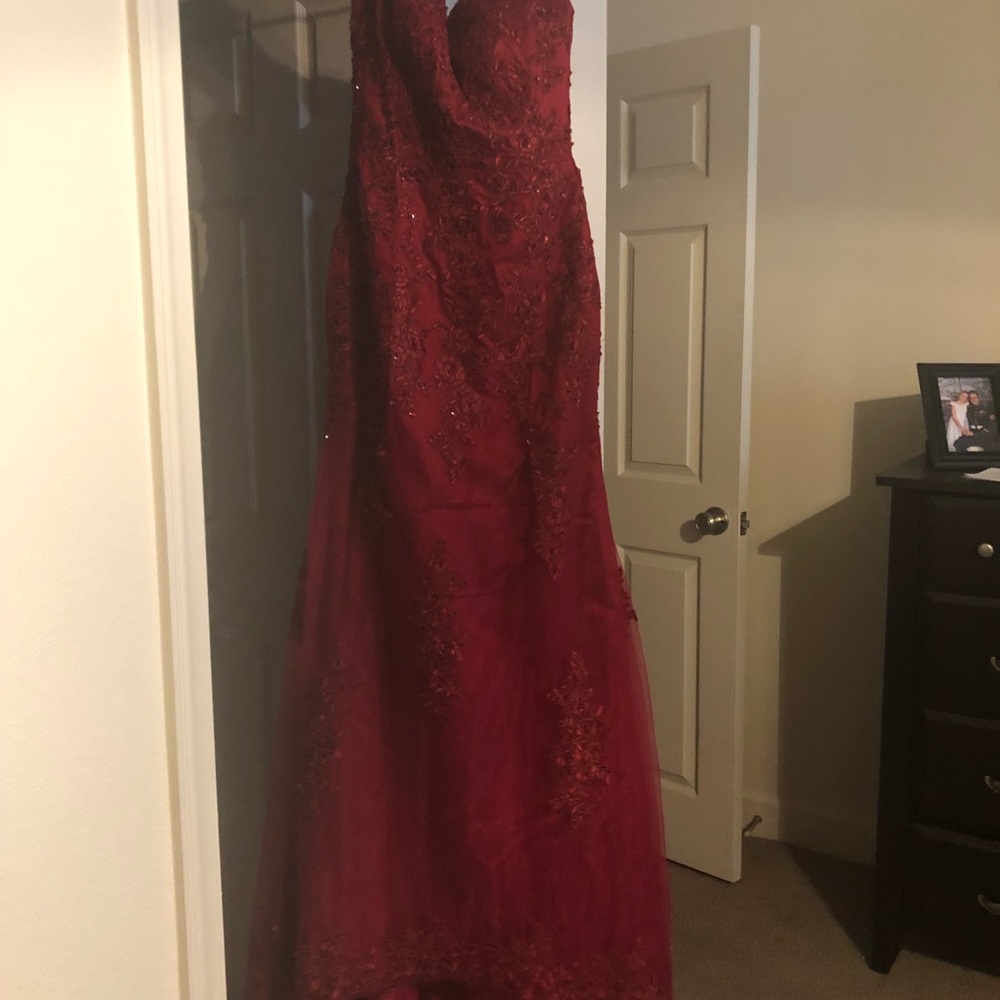 Red gown